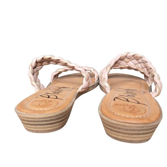 Blowfish Malibu Vegan Bolley Rose Gold Braided Comfort Slide Sandals Size 9 - Picture 5 of 8